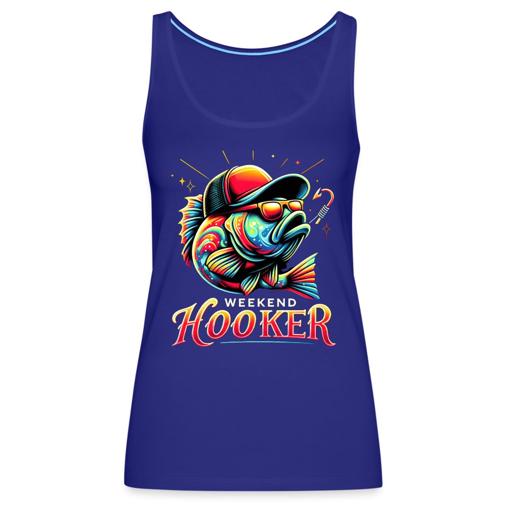 Weekend Hooker Women’s Premium Tank Top (Fishing) - royal blue