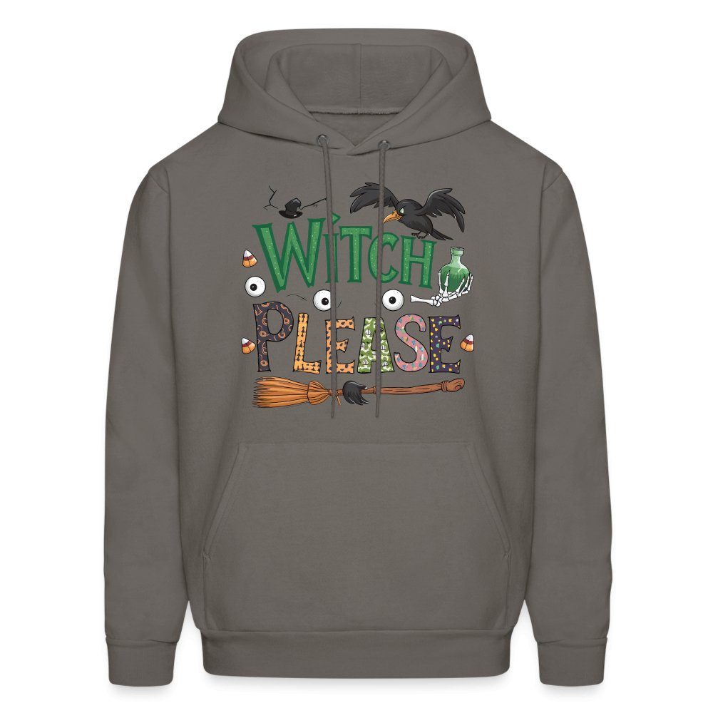 Witch Please Hoodie (Halloween Witch) - asphalt gray