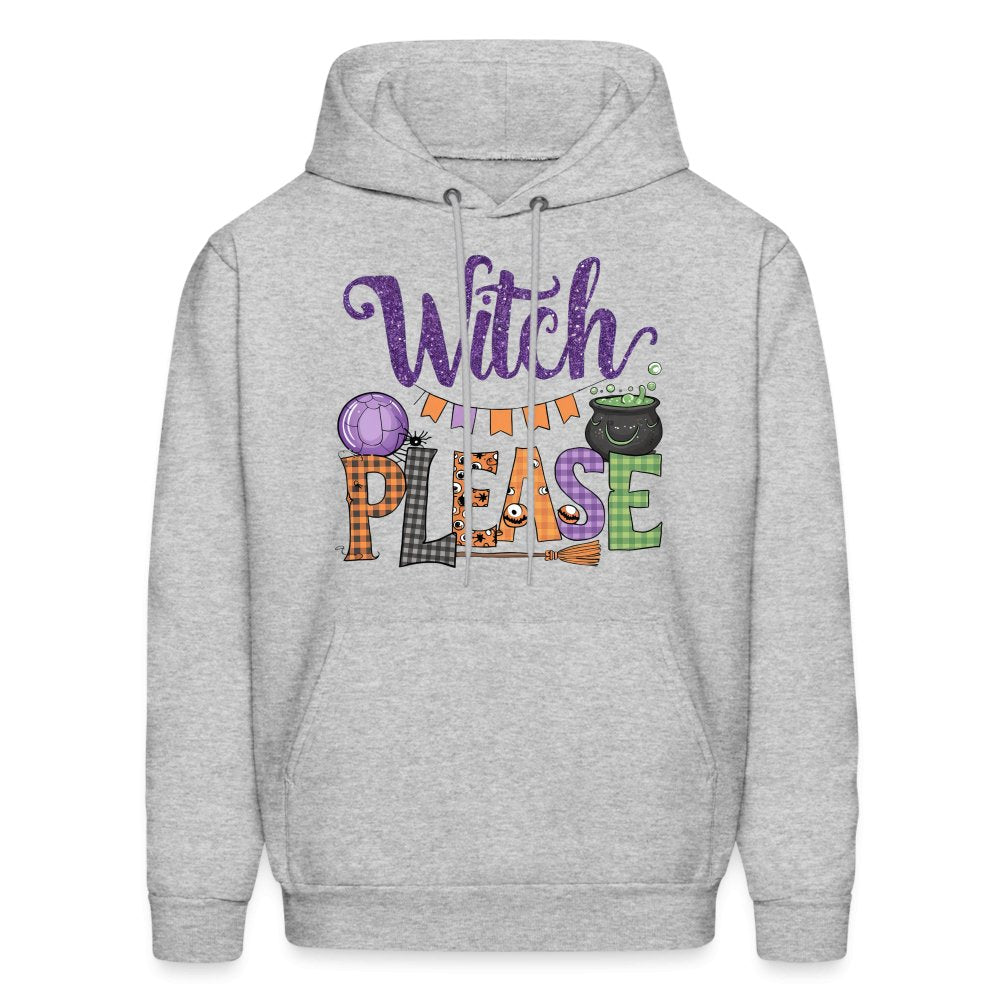 Witch Please Hoodie (Halloween Witch) - heather gray