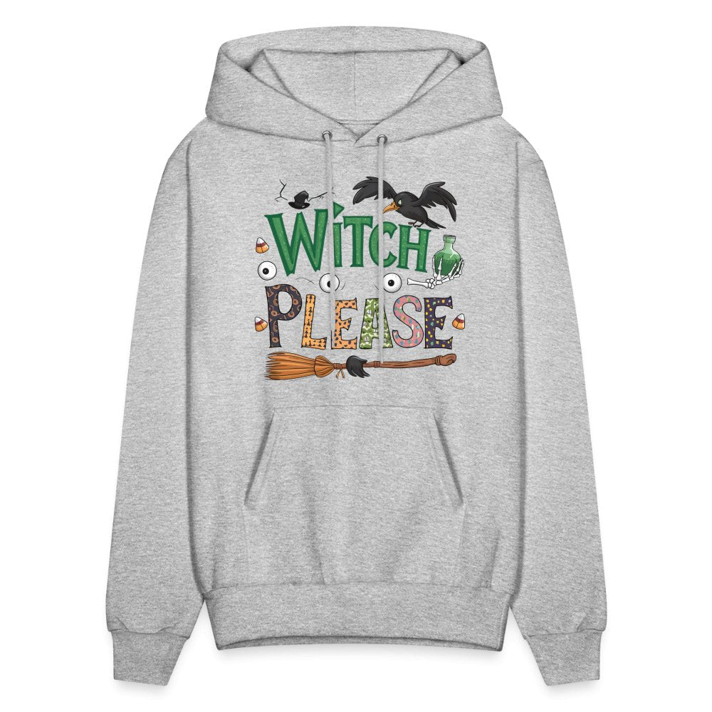 Witch Please Hoodie (Halloween Witch) - heather gray