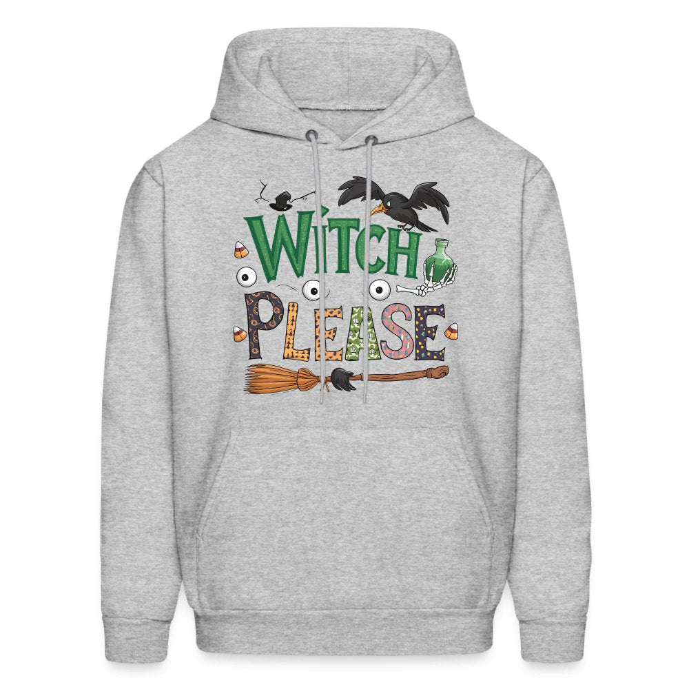 Witch Please Hoodie (Halloween Witch) - heather gray