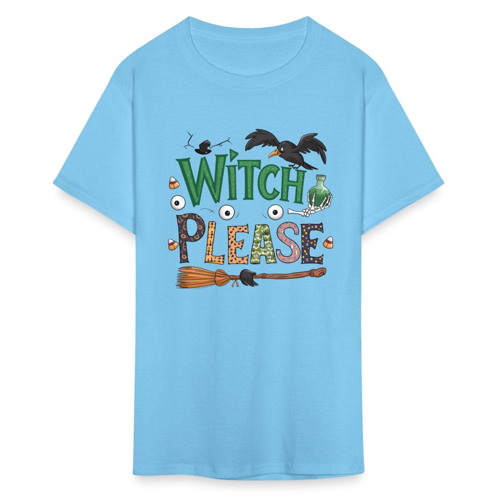 Witch Please T-Shirt (Halloween Witch) - aquatic blue