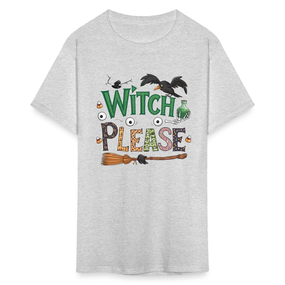 Witch Please T-Shirt (Halloween Witch) - heather gray