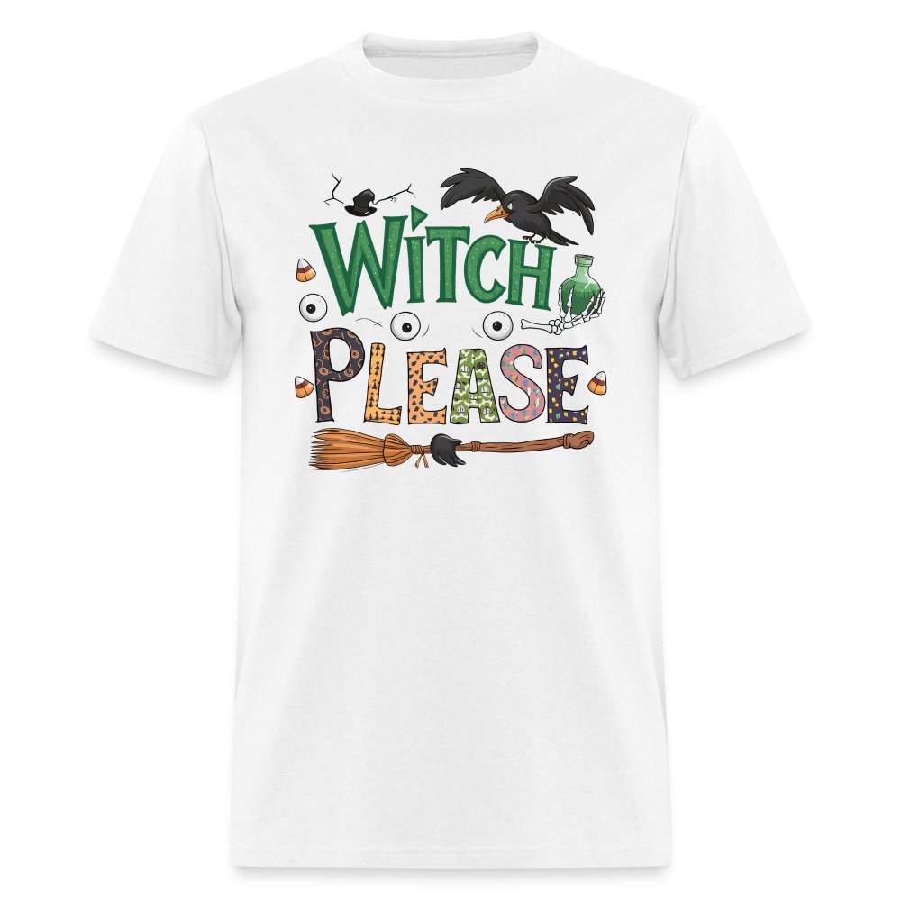 Witch Please T-Shirt (Halloween Witch) - white