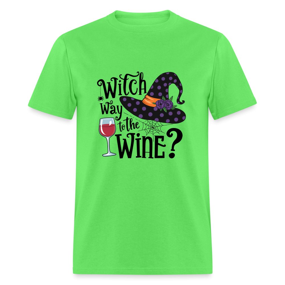 Witch Way To the Wine (Halloween Party Humor) T-Shirt - kiwi