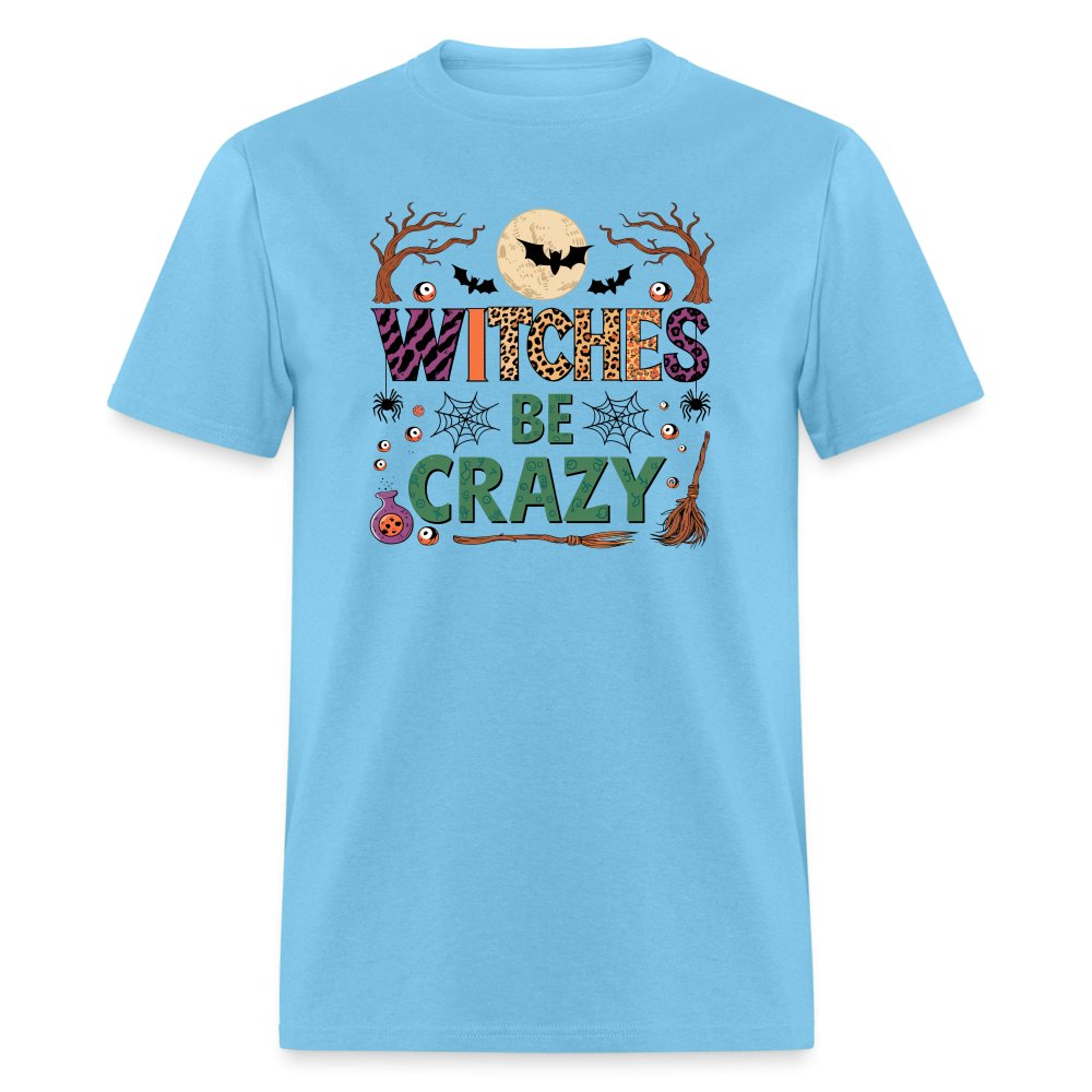 Witches Be Crazy T-Shirt (Halloween Witch) - aquatic blue