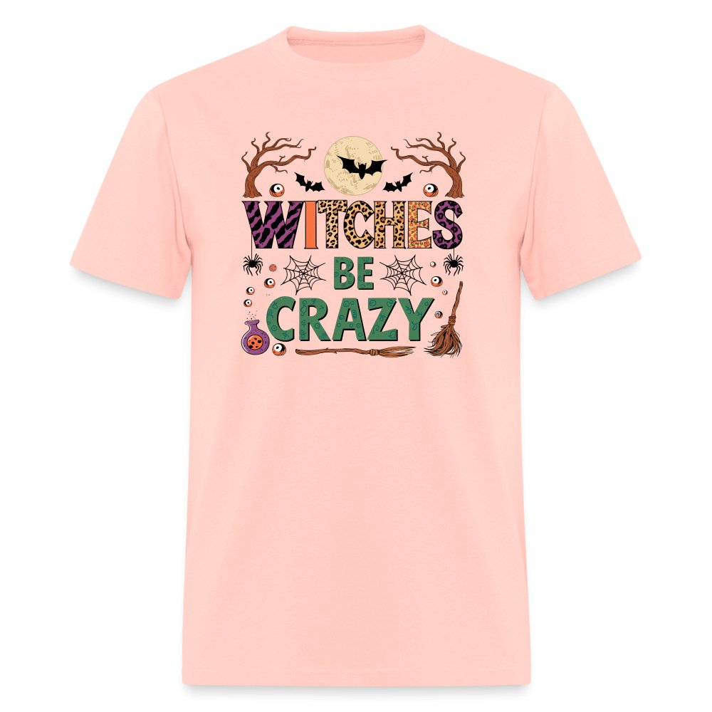 Witches Be Crazy T-Shirt (Halloween Witch) - blush pink