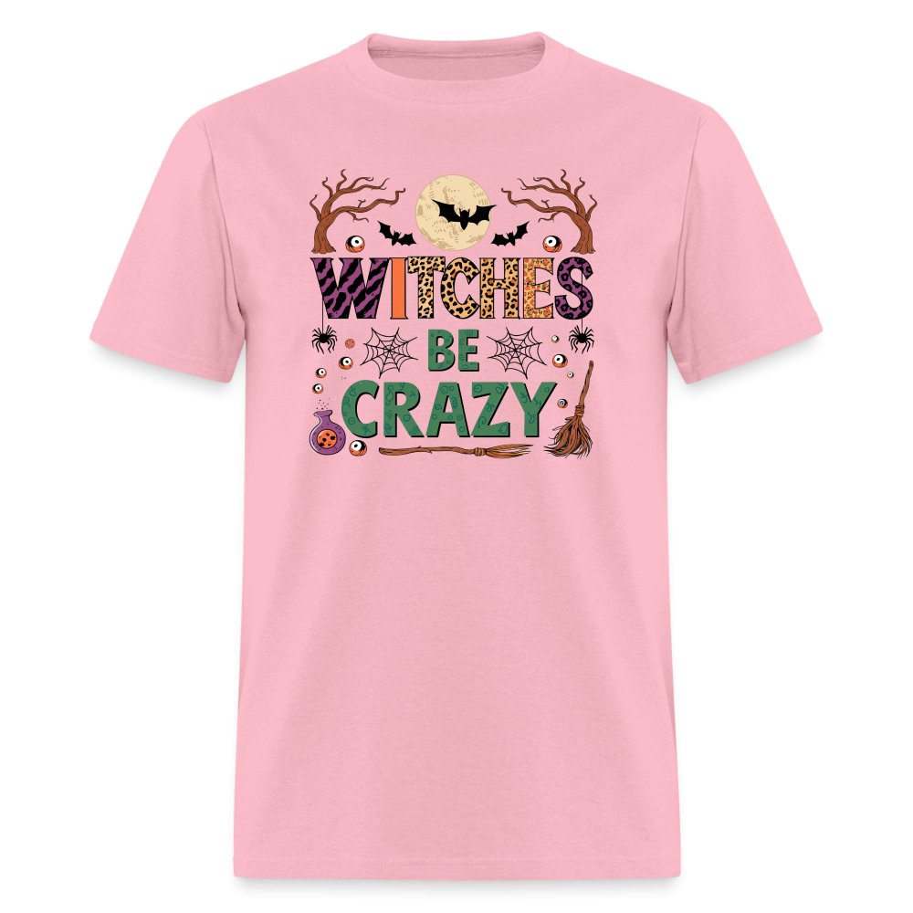 Witches Be Crazy T-Shirt (Halloween Witch) - pink