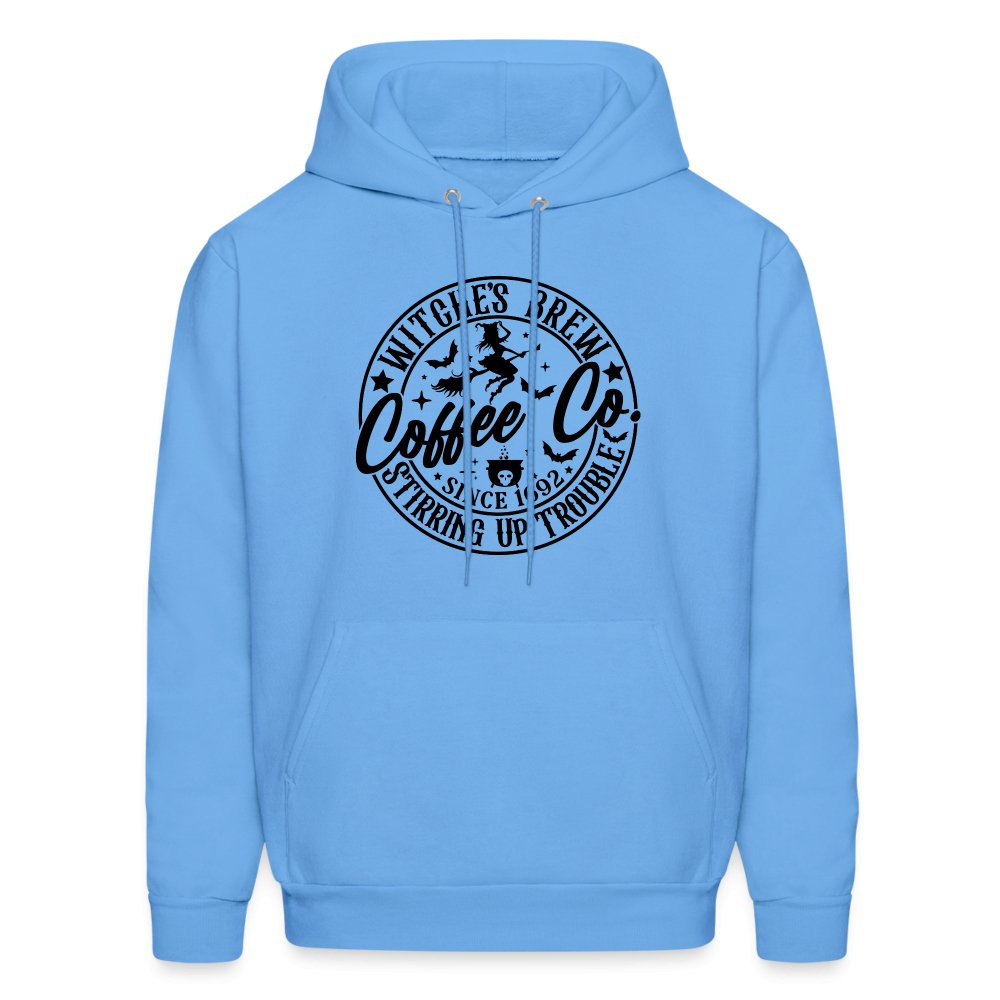 Witches Brew Coffee Co, Stirring Up Trouble Since 1692 Hoodie - carolina blue