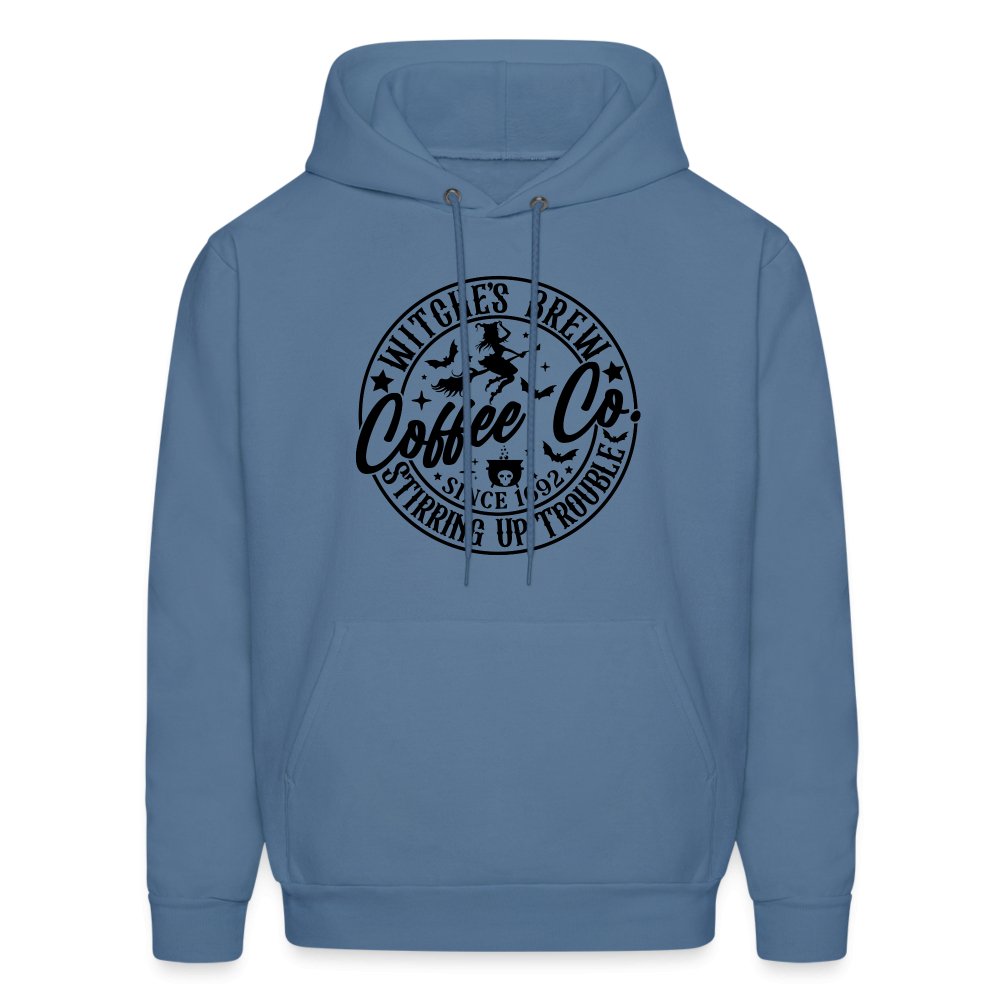 Witches Brew Coffee Co, Stirring Up Trouble Since 1692 Hoodie - denim blue