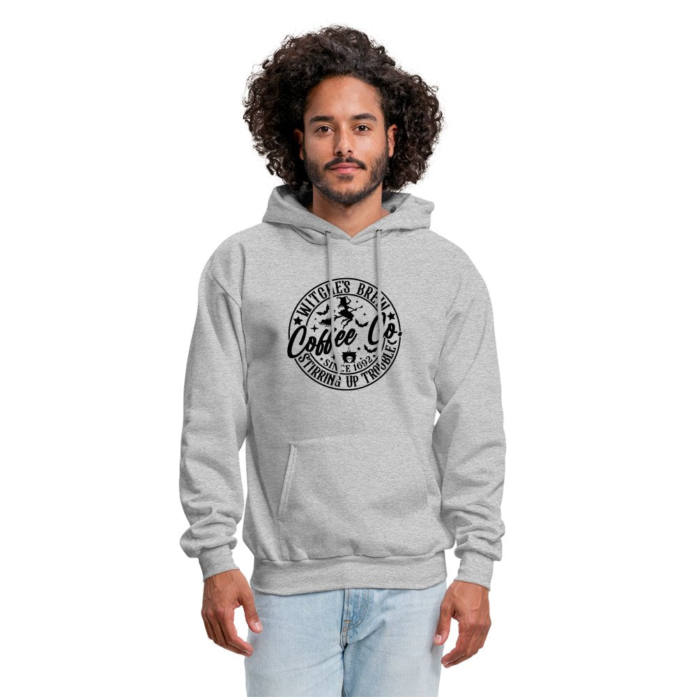 Witches Brew Coffee Co, Stirring Up Trouble Since 1692 Hoodie - heather gray