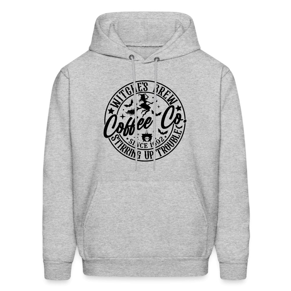 Witches Brew Coffee Co, Stirring Up Trouble Since 1692 Hoodie - heather gray