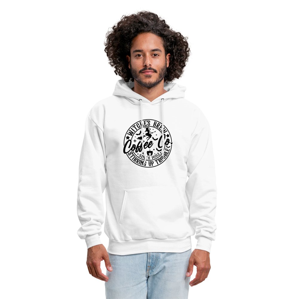 Witches Brew Coffee Co, Stirring Up Trouble Since 1692 Hoodie - white