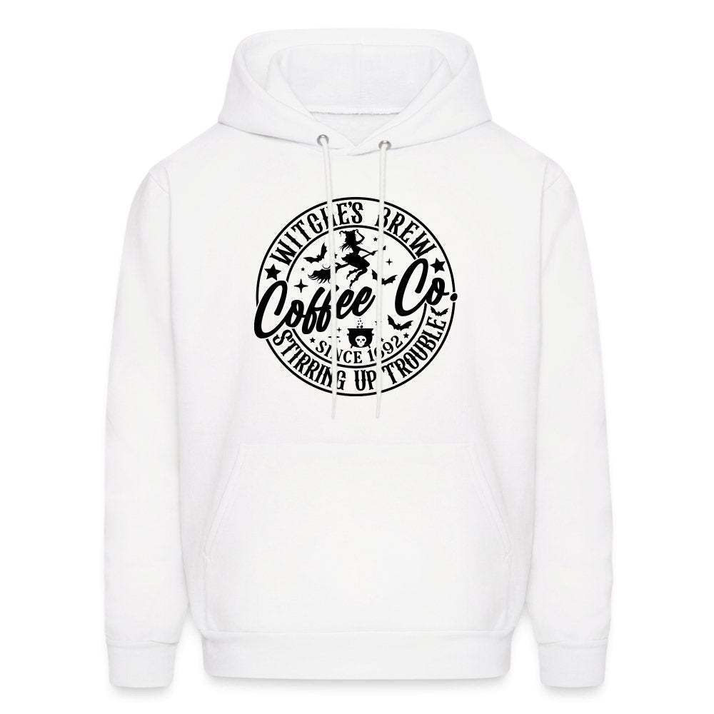 Witches Brew Coffee Co, Stirring Up Trouble Since 1692 Hoodie - white