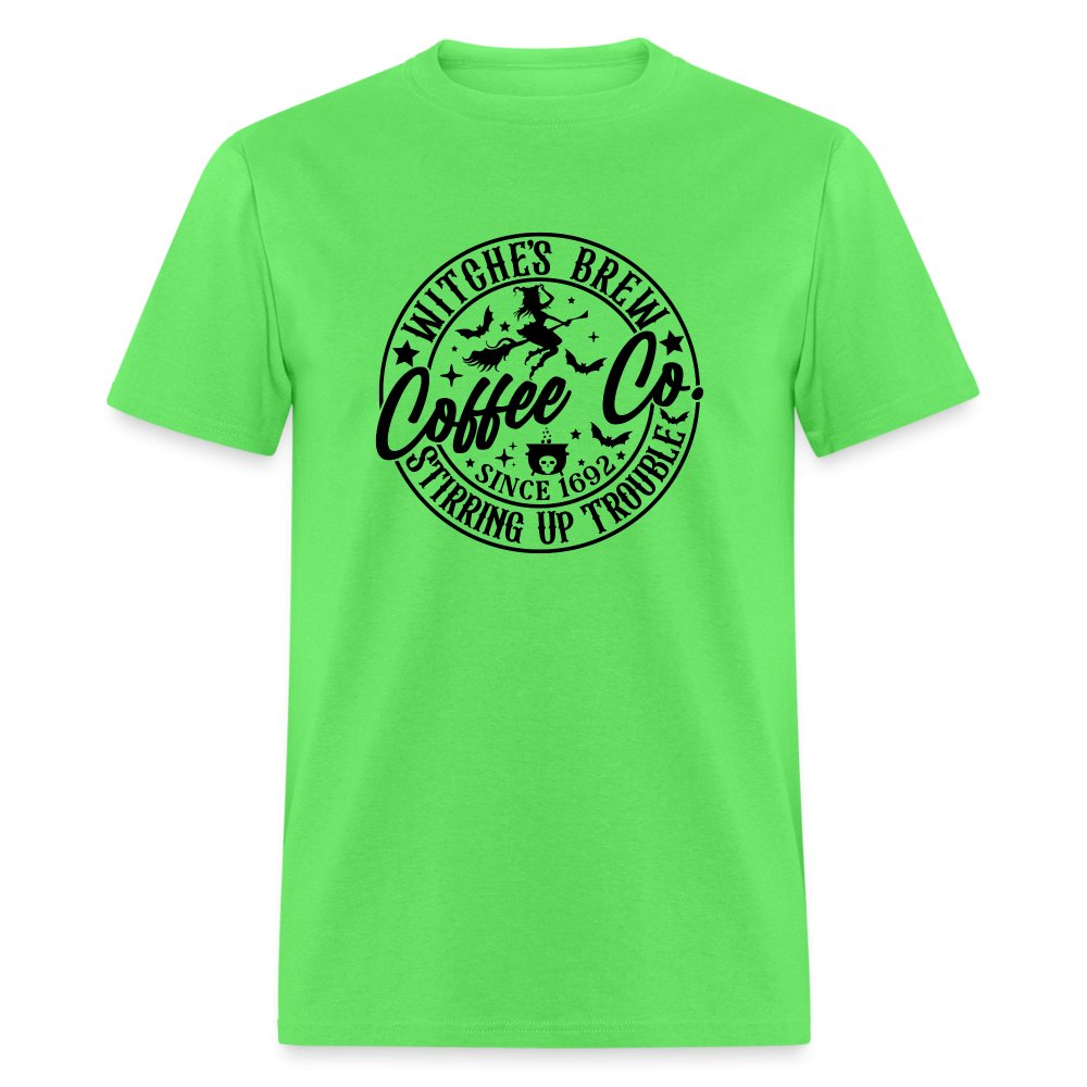 Witches Brew Coffee Co, Stirring Up Trouble Since 1692 T-Shirt - kiwi