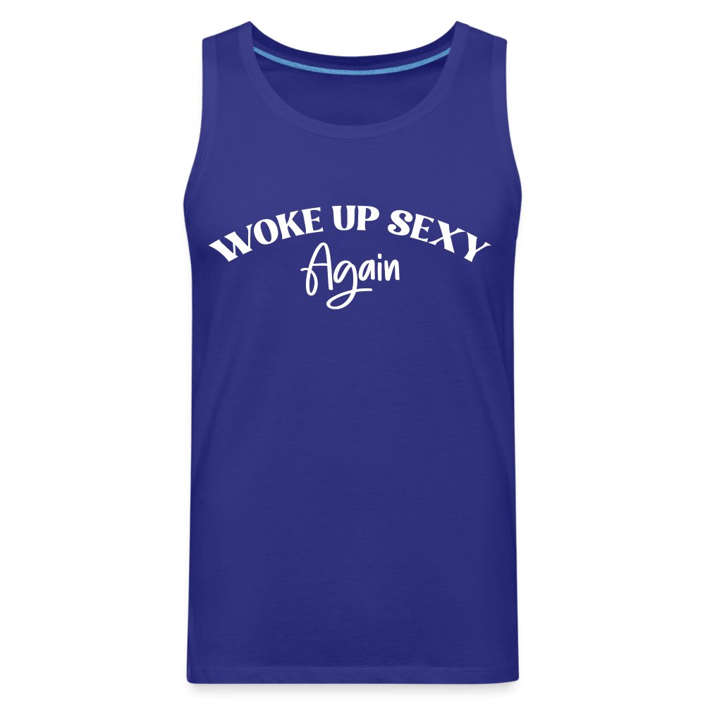 Woke Up Sexy Again Men’s Premium Tank Top - charcoal grey