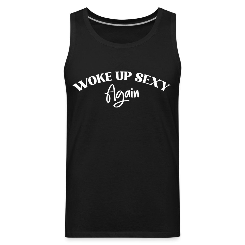 Woke Up Sexy Again Men’s Premium Tank Top - red