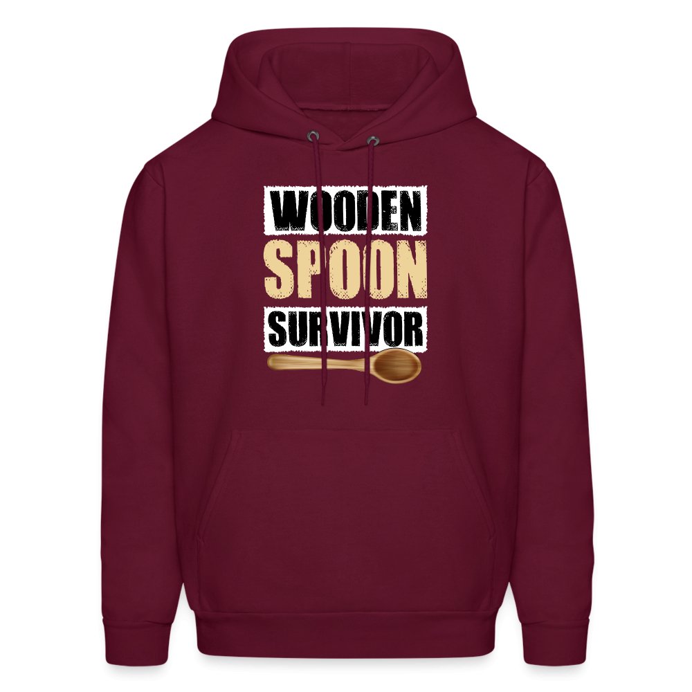 Wooden Spoon Survivor Hoodie - burgundy