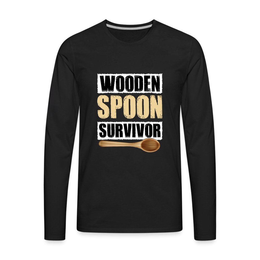 Wooden Spoon Survivor Men's Premium Long Sleeve T-Shirt - black