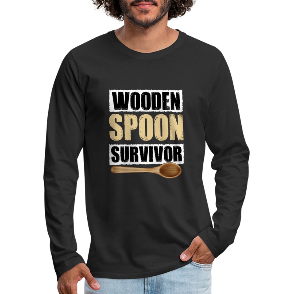 Wooden Spoon Survivor Men's Premium Long Sleeve T-Shirt - black