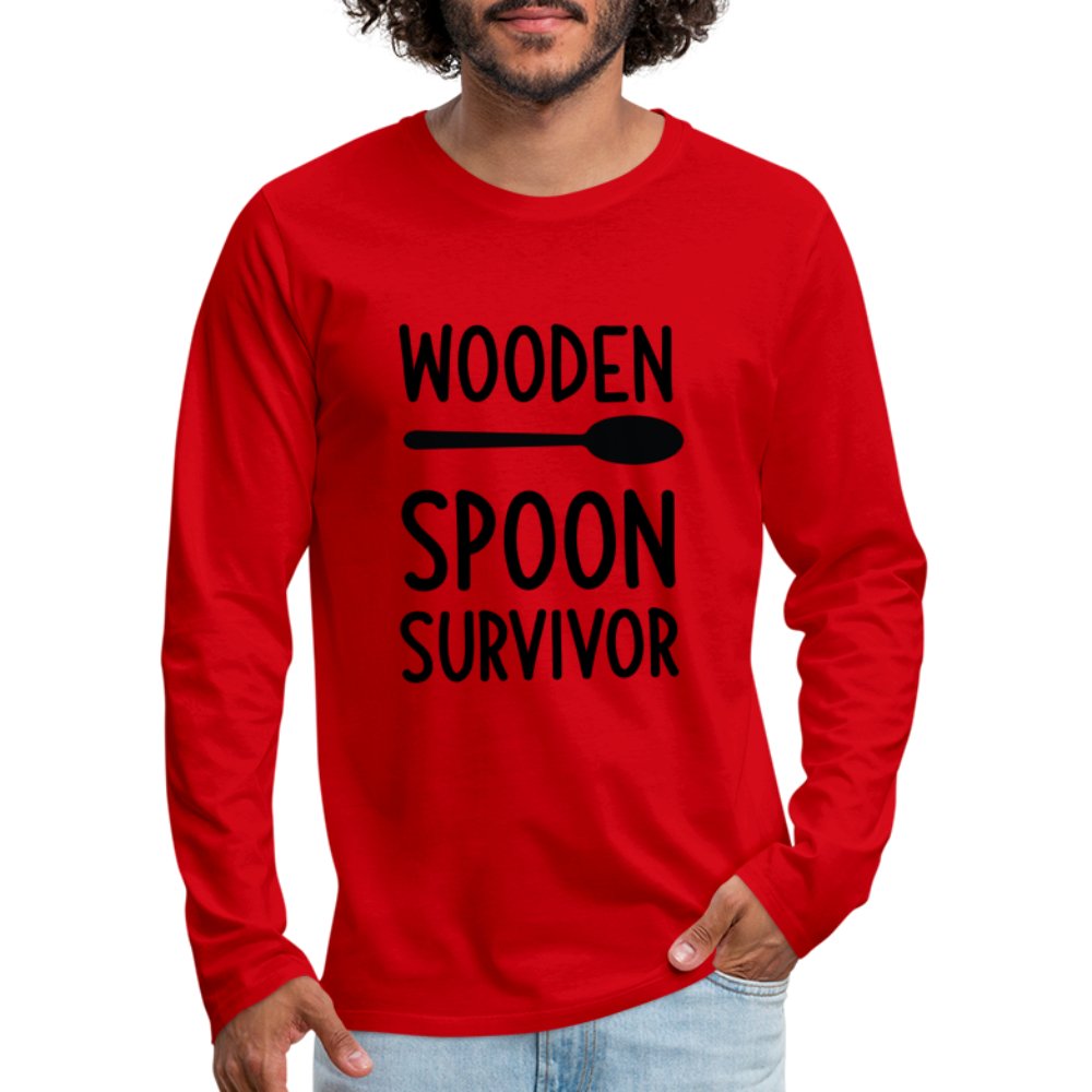 Wooden Spoon Survivor Men's Premium Long Sleeve T-Shirt - heather gray