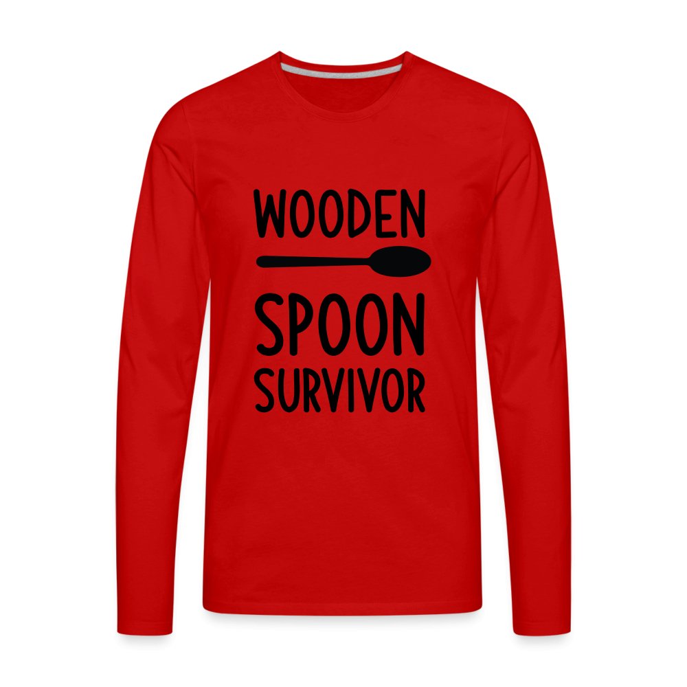 Wooden Spoon Survivor Men's Premium Long Sleeve T-Shirt - red