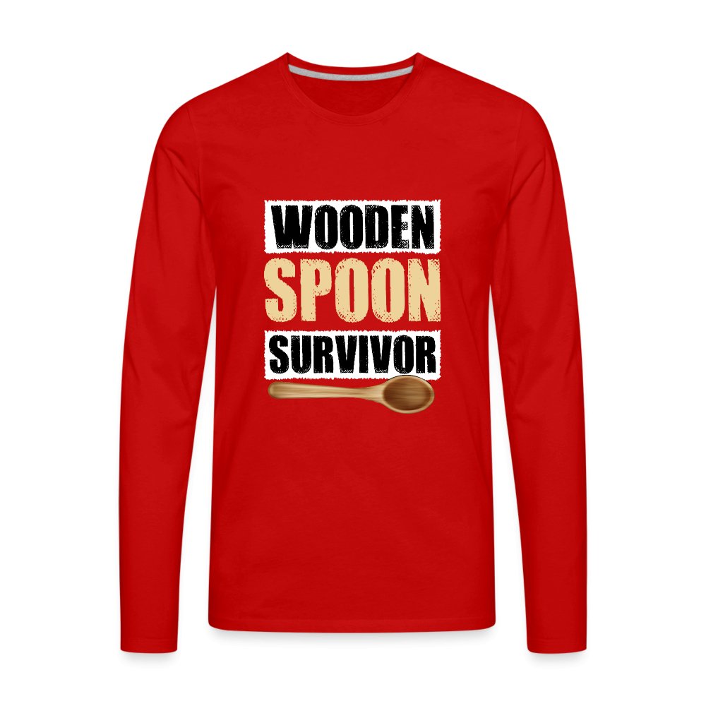 Wooden Spoon Survivor Men's Premium Long Sleeve T-Shirt - red