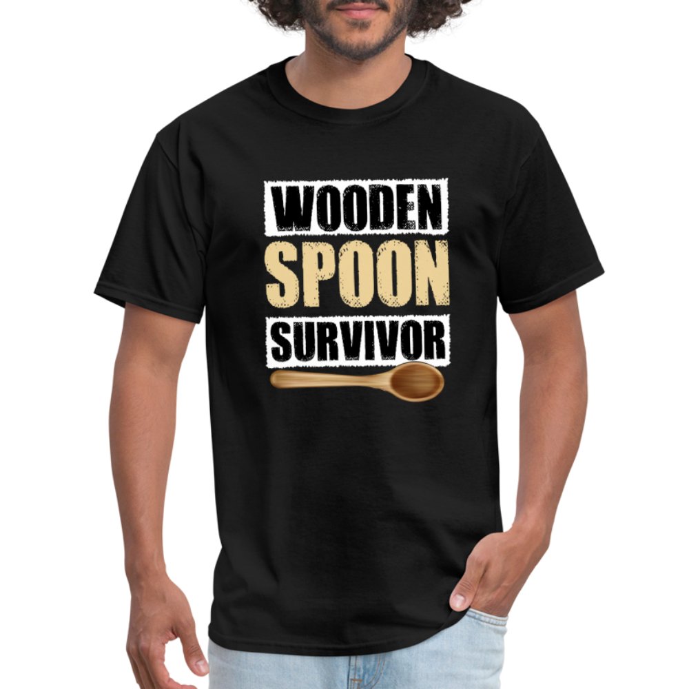 Wooden Spoon Survivor T-Shirt - black