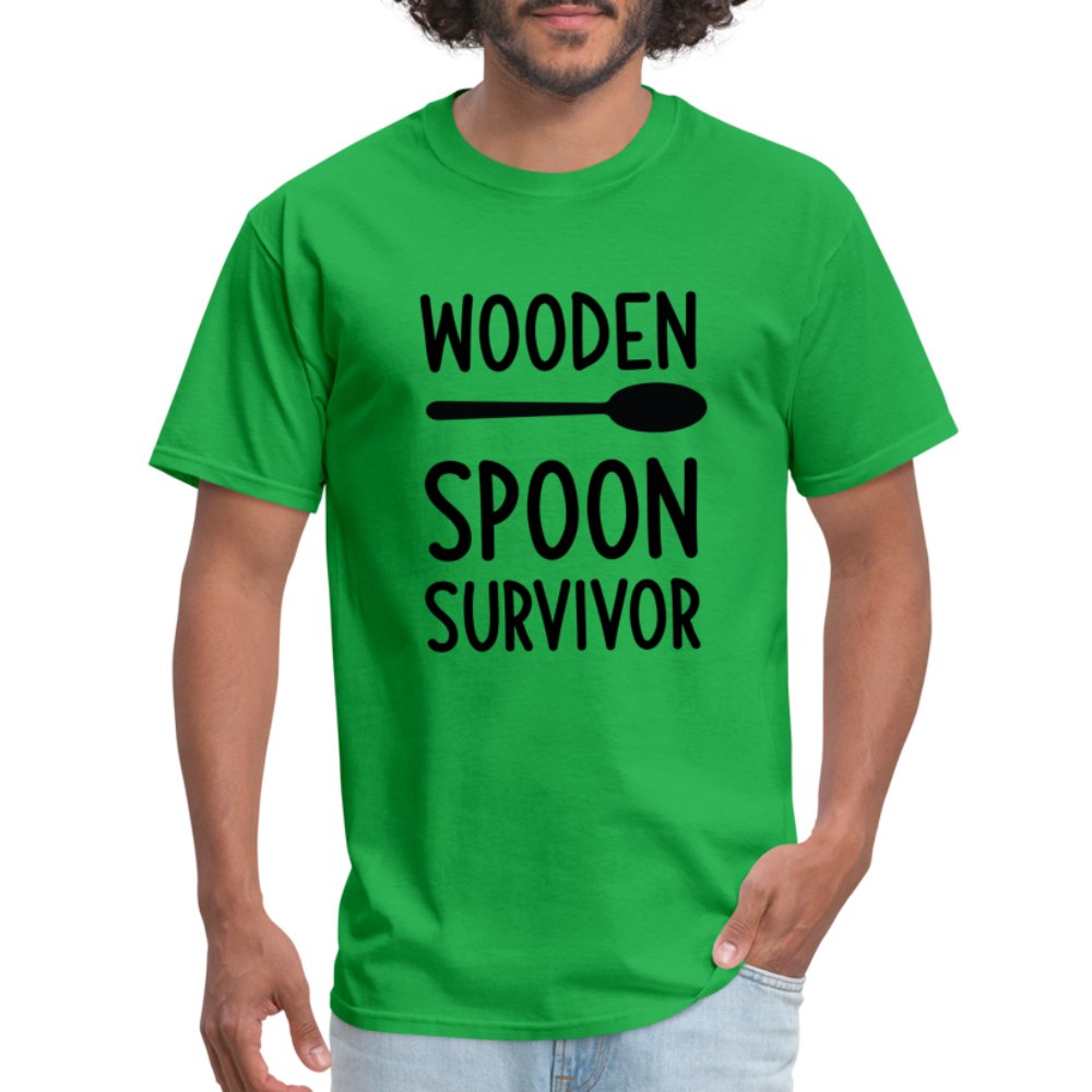 Wooden Spoon Survivor T-Shirt - bright green