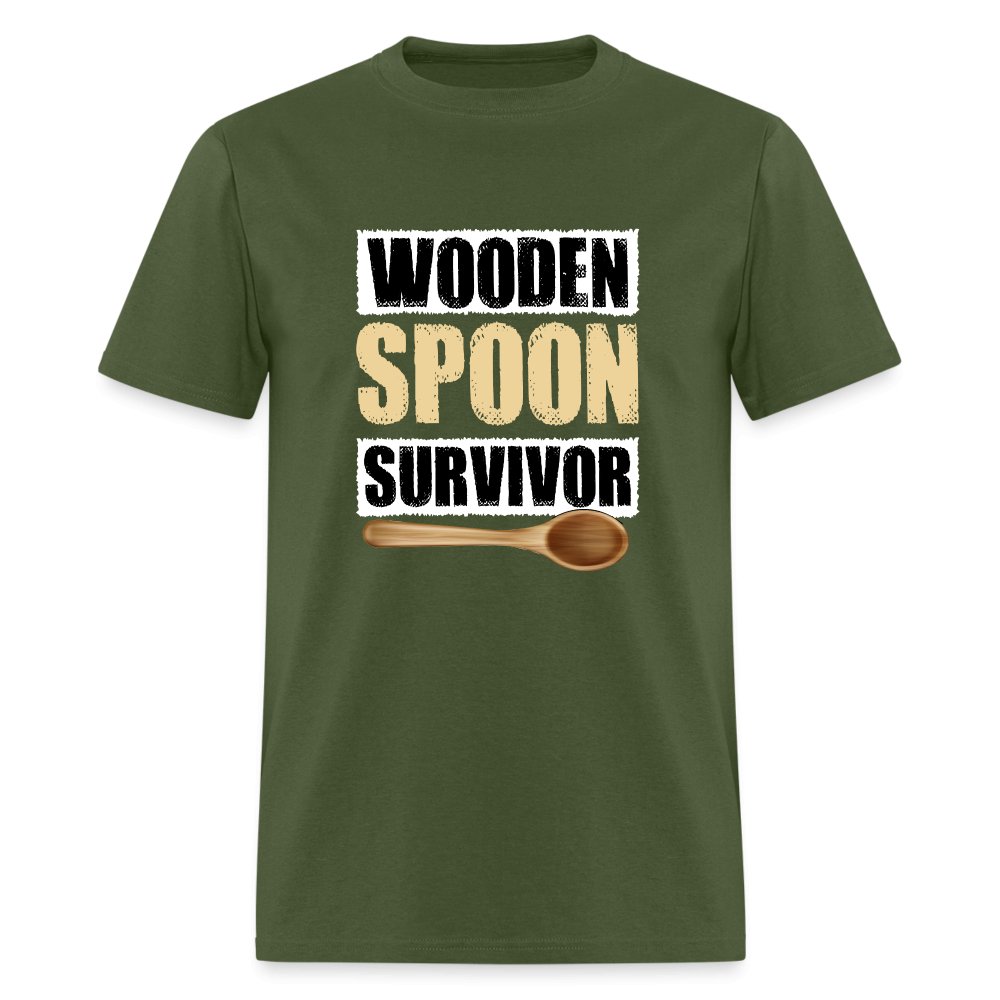 Wooden Spoon Survivor T-Shirt - brown