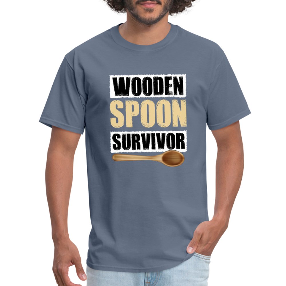 Wooden Spoon Survivor T-Shirt - denim