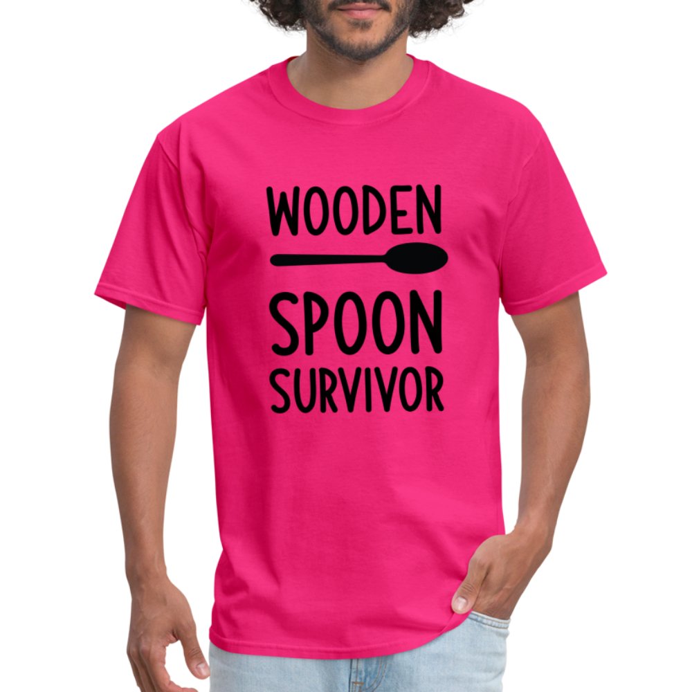 Wooden Spoon Survivor T-Shirt - fuchsia