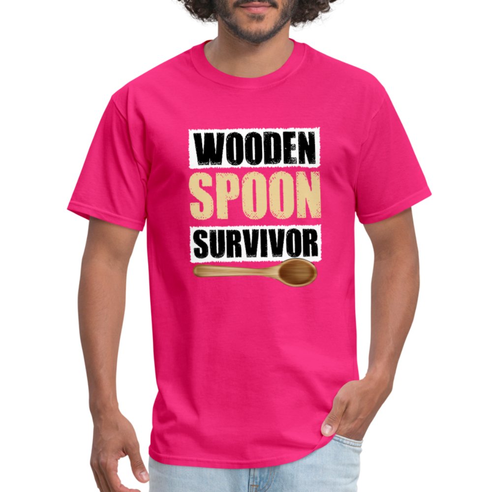 Wooden Spoon Survivor T-Shirt - fuchsia