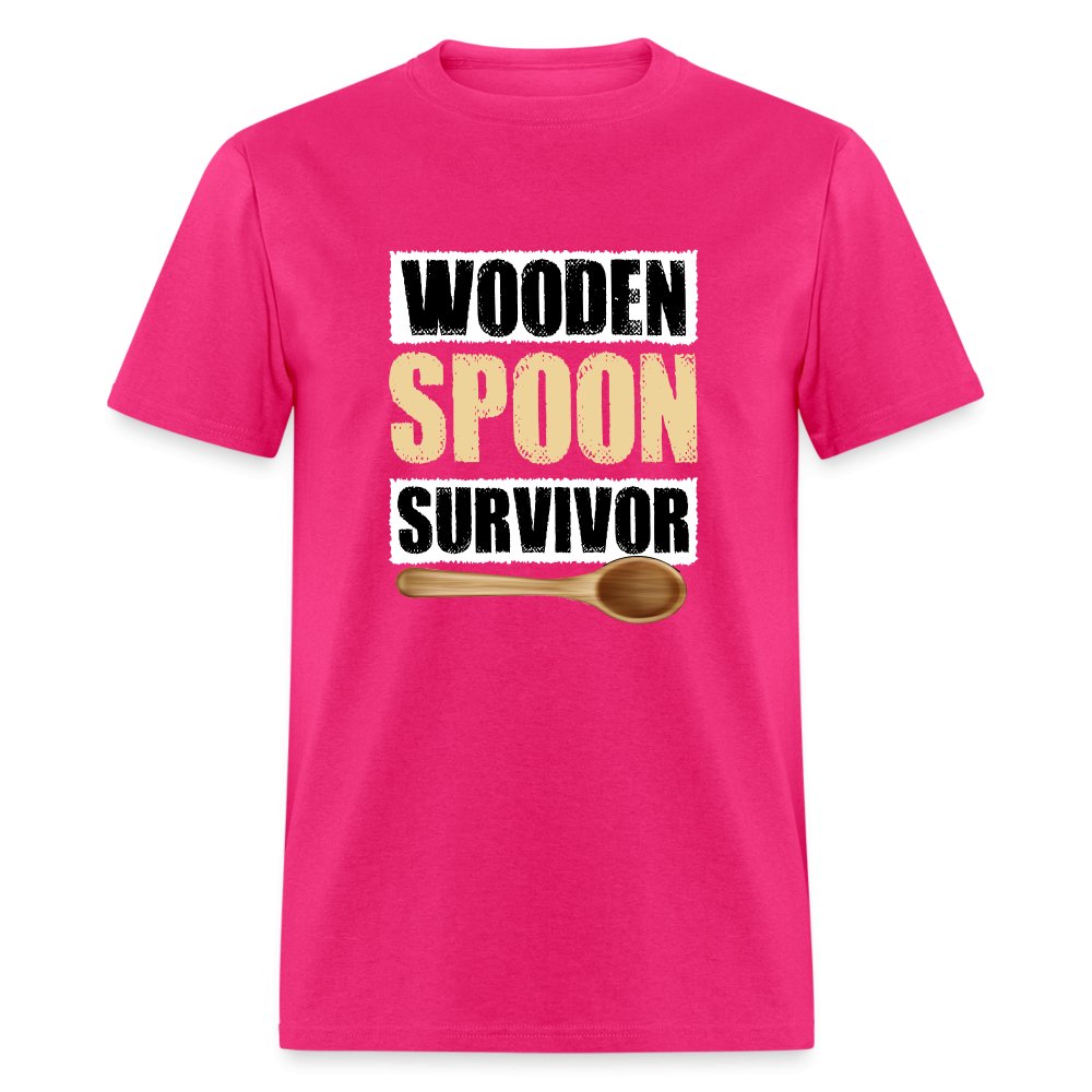 Wooden Spoon Survivor T-Shirt - fuchsia