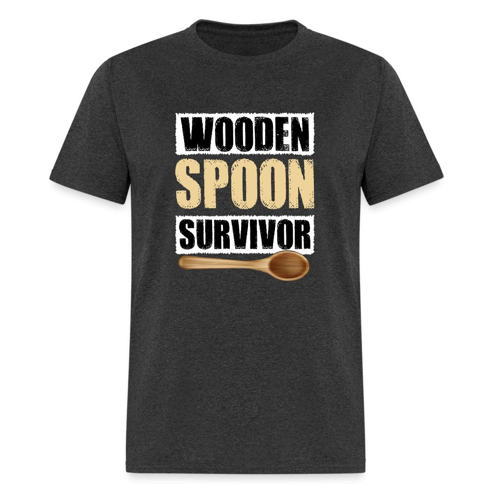 Wooden Spoon Survivor T-Shirt - heather black