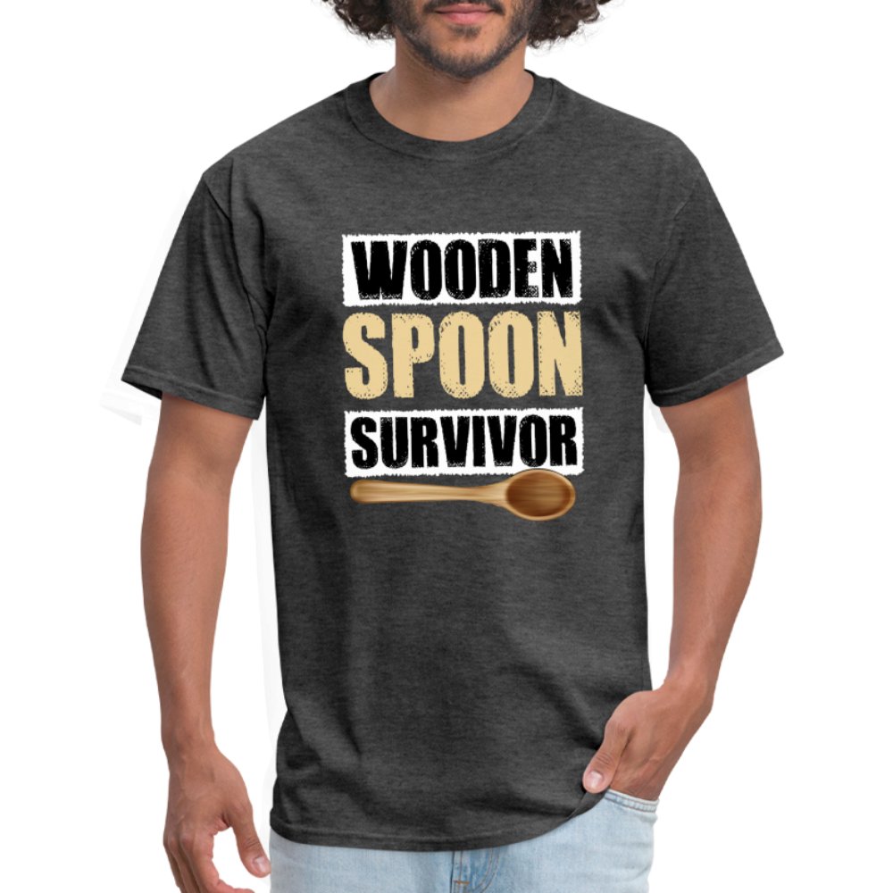 Wooden Spoon Survivor T-Shirt - heather black