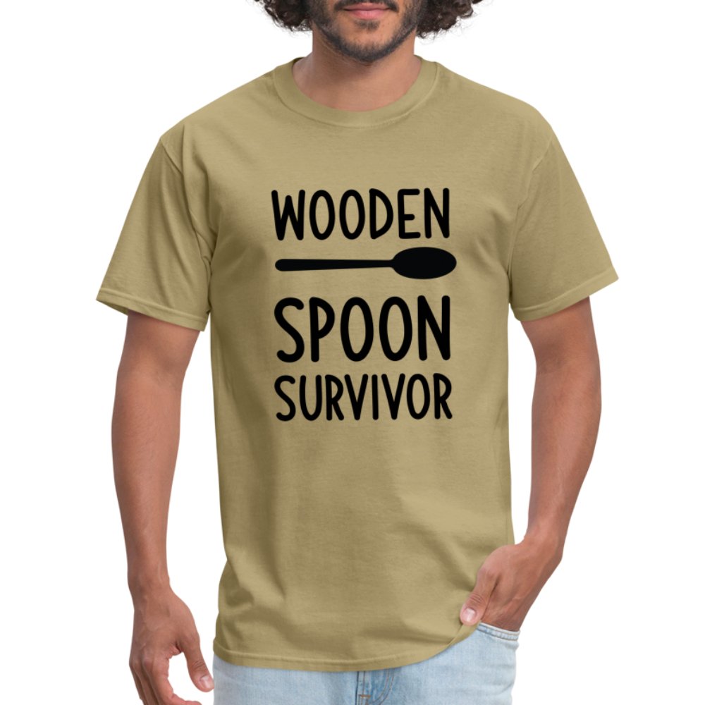 Wooden Spoon Survivor T-Shirt - khaki