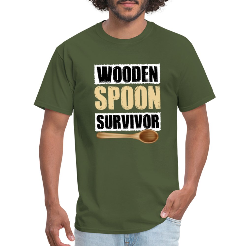 Wooden Spoon Survivor T-Shirt - military green