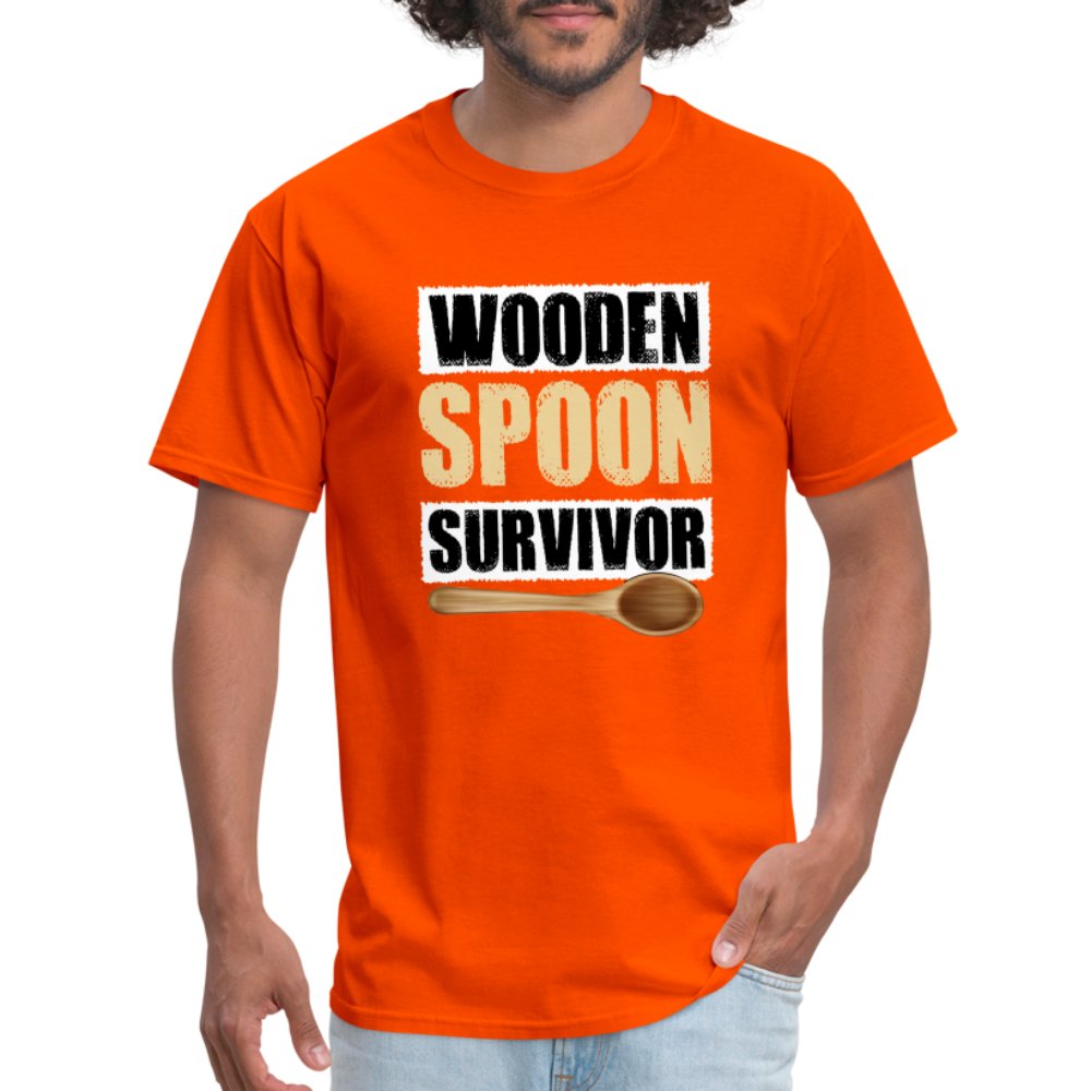 Wooden Spoon Survivor T-Shirt - orange