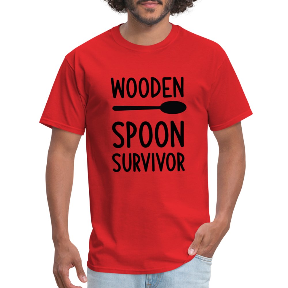 Wooden Spoon Survivor T-Shirt - red