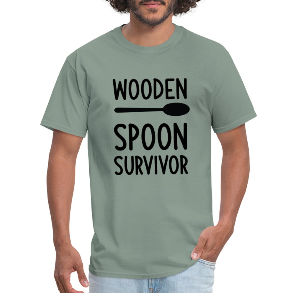 Wooden Spoon Survivor T-Shirt - sage