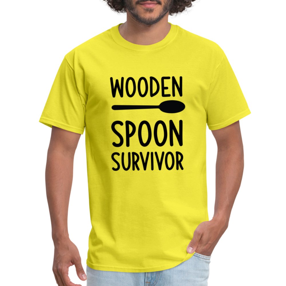 Wooden Spoon Survivor T-Shirt - yellow