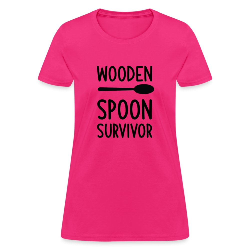 Wooden Spoon Survivor Women's Contoured T-Shirt - fuchsia