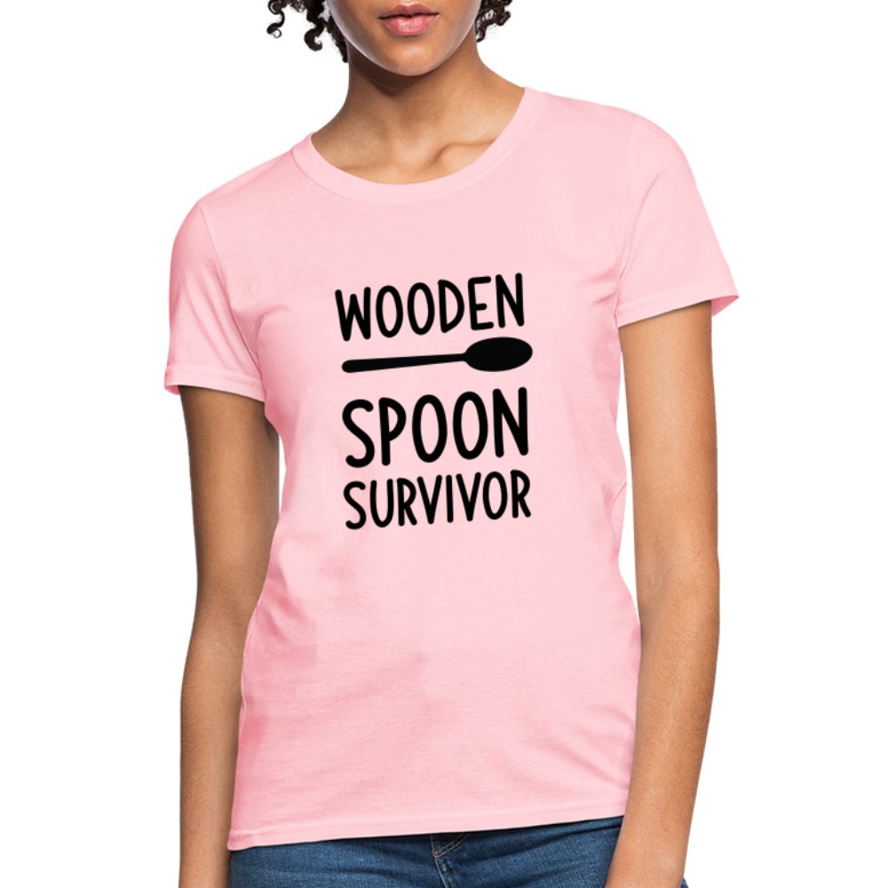 Wooden Spoon Survivor Women's Contoured T-Shirt - pink