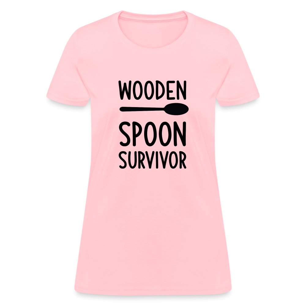 Wooden Spoon Survivor Women's Contoured T-Shirt - pink