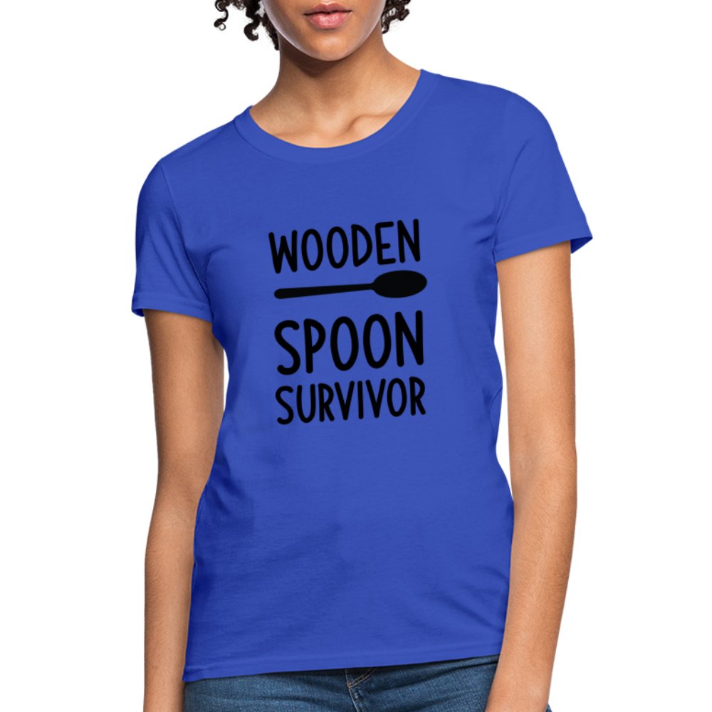 Wooden Spoon Survivor Women's Contoured T-Shirt - royal blue