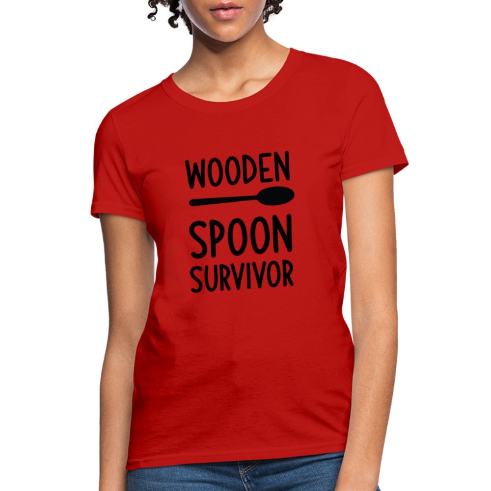 Wooden Spoon Survivor Women's Contoured T-Shirt - white