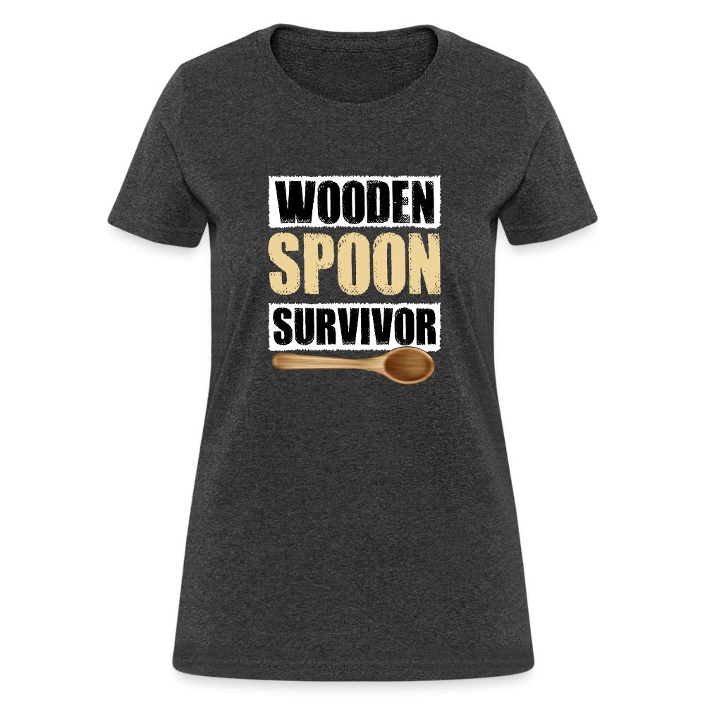 Wooden Spoon Survivor Women's T-Shirt - heather black