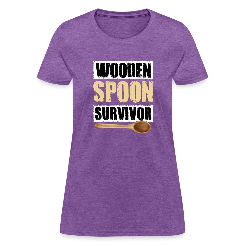 Wooden Spoon Survivor Women's T-Shirt - purple heather