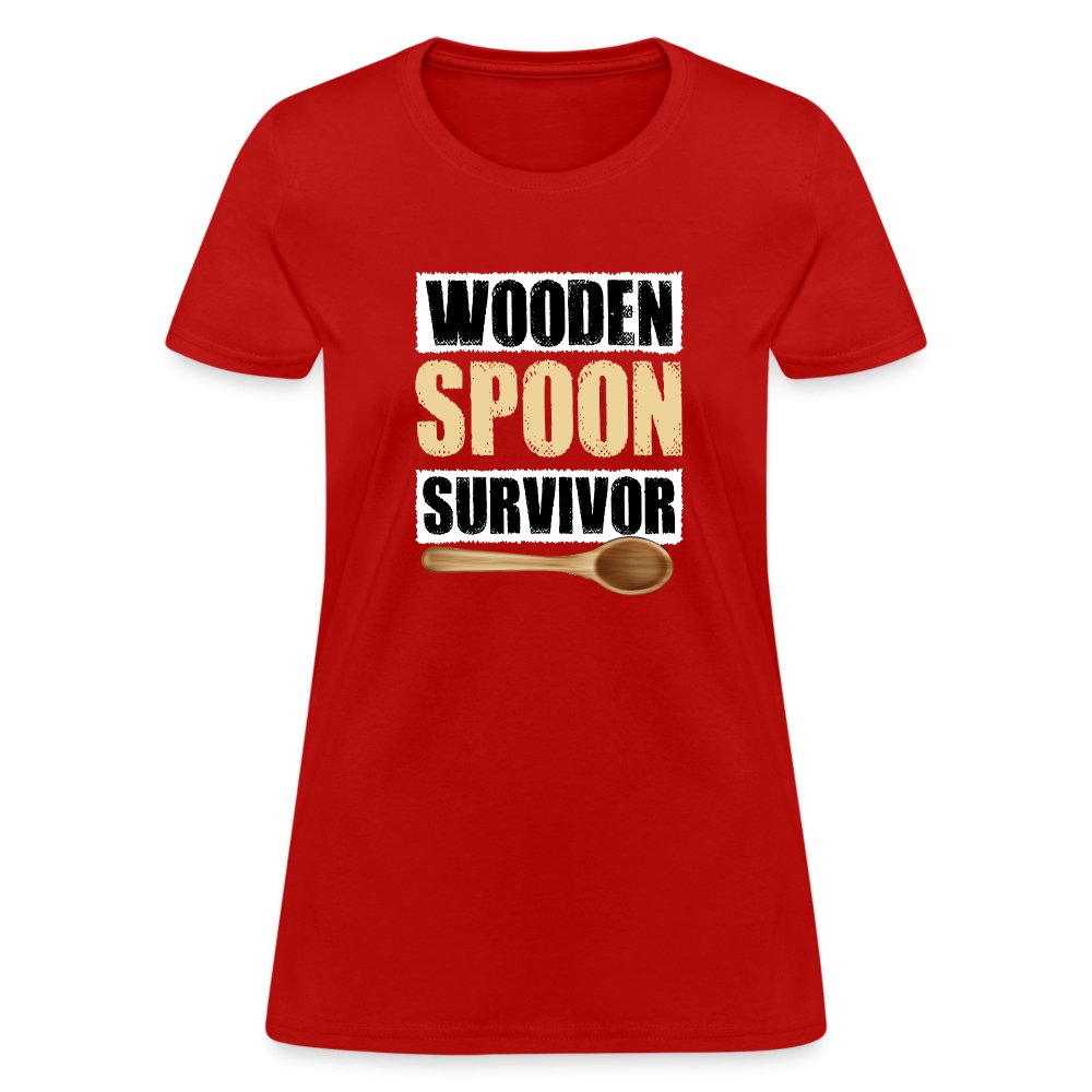 Wooden Spoon Survivor Women's T-Shirt - red